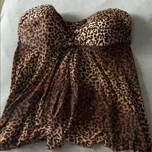 Cheetah print bathing suit